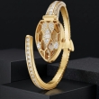 Stylish Aurora gold bracelet watch with sparkling crystal design