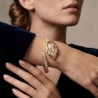 Aurora crystal gold bracelet wristwatch with trendy design