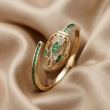 Emerald glow crystal bracelet watch with elegant design