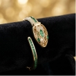 Stylish emerald bracelet watch with sparkling crystal detailing