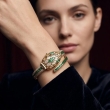 Neofashy emerald glow watch with elegant crystal bracelet