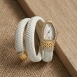 Neofashy elegant ivory braided strap watch for women