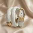 Stylish ivory braided bracelet watch with premium look