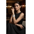 Ivory braided bracelet wristwatch with trendy design