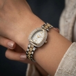 White Dual Tone Crystal Watch for Women