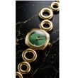 Women's Emerald Gold Bracelet Watch Front View