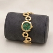 Emerald Orbit Gold Bracelet Watch Detail View