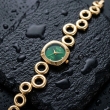 Designer Emerald Gold Bracelet Watch for Women