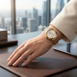 Women's Crystal Gold Roman Dial Watch Front