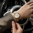 Crystal Roman Dial Gold Watch Detail View