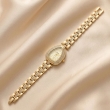 Crystal Teardrop Gold Watch Front View