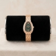 Women's Gold Serpent Watch with Black Dial