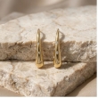 Crystal accent gilded earrings for women
