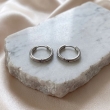 Stylish stainless steel huggie earrings for women