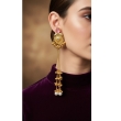 Traditional Kashmiri long dangle earrings
