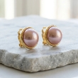 Neofashy elegant blush pink pearl earrings