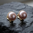 Stylish blush pink pearl drop earrings