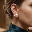 Elegant blush pink pearl dangle earrings