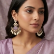 Neofashy gold-plated Kundan Chandbali earrings