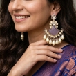 Stylish Kundan Chandbali earrings for women