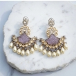 Neofashy traditional Kundan gold-plated earrings
