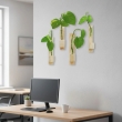 Decorative wooden wall planter set for flowers and indoor plants
