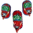 Artistic paper mache showpiece with vibrant multicolor finish