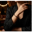 Stylish bamboo-inspired bracelet featuring a sleek midnight onyx design