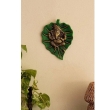 Elegant brass decorative showpiece with vibrant multicolor finish