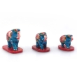 Handcrafted paper mache elephant figurine set for living room decoration