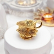 Gold finish metal decorative showpiece for home decor