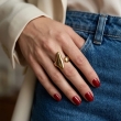 Premium molten sculpted statement ring with adjustable free size band