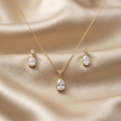 Beautiful teardrop pendant set with matching earrings for everyday elegance