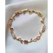 Purple pink and gold tulip bracelet perfect for everyday and festive wear