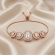 Adjustable Slider Bracelet with Mixed Stones for Women