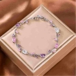 Tulip Bracelet-Purple Pink & Silver