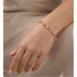 Trendy floral tulip bracelet in pink and gold