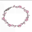 Designer Tulip Bracelet Pink & Silver
