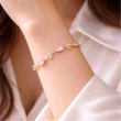 Elegant white and gold viral tulip bracelet for women with premium finish