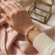 Stylish white and gold tulip bracelet for women with elegant floral design