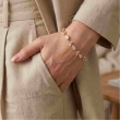 Tulip Bracelet- white and gold