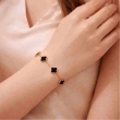 Elegant anti-tarnish black clover bracelet suitable for everyday, party and office wear