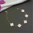 Designer white clover bracelet with premium craftsmanship and modern styling