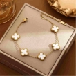 White stylish clover bracelet for women