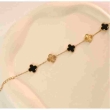 Stylish black and gold bracelet with anti-tarnish coating for women