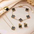 Pendant set with bracelet- black