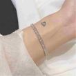 Women's silver tennis bracelet with premium anti-tarnish polished finish