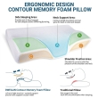 Bed pillow for neck pain relief- white