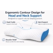Comfortable white and blue memory foam pillow ideal for home and bedroom use