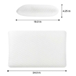 White sleeping pillow with pressure-relieving memory foam